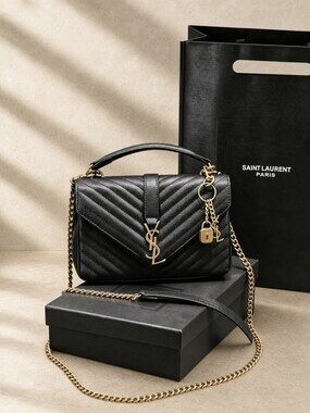 YSL College Leather Shoulder Bag | New / Unused